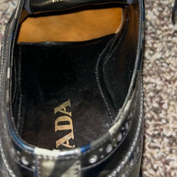 Prada Derby Camo Shoes